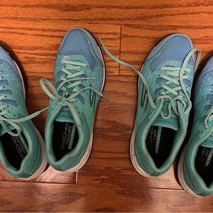 Two Pairs Skechers Blue Pickleball Tennis Shoes Size 8.5. Gently Used, $15 Each.